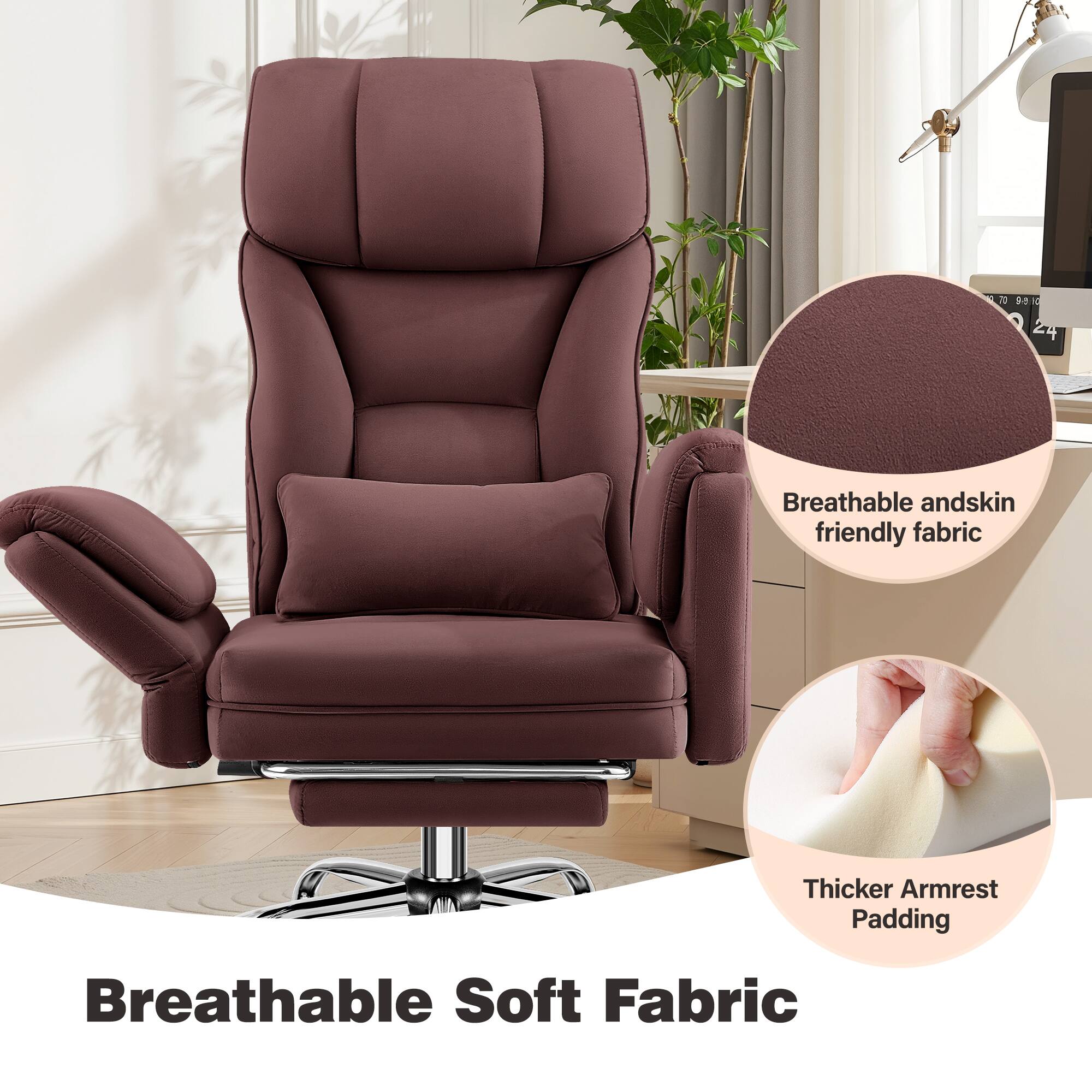 70 9-8 10 24

Breathable and skin friendly fabric

Thicker Armrest Padding

Breathable Soft Fabric