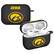 Front. Affinity Bands - Iowa Hawkeyes AirPods Pro Silicone Case Cover - Black.