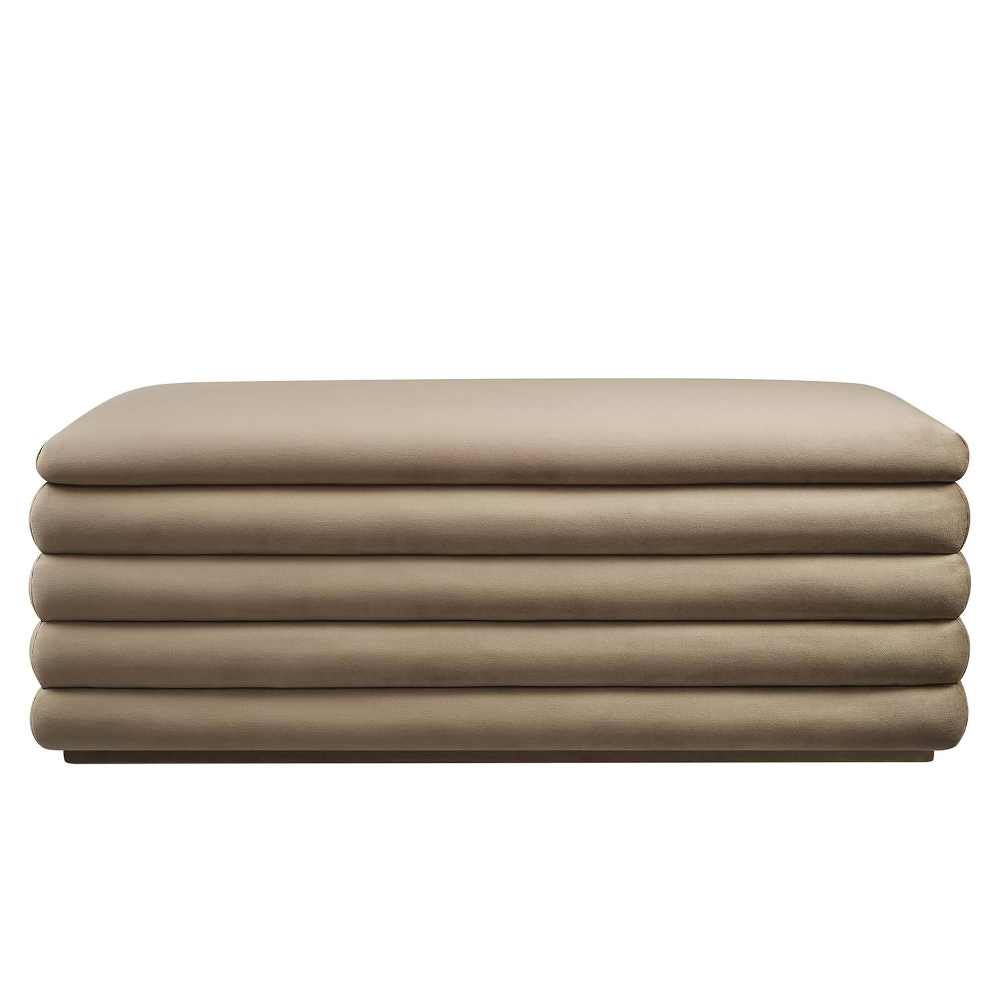Alt View 1. Modway - Mezzo Upholstered Performance Velvet Storage Bench by Modway - Brown.