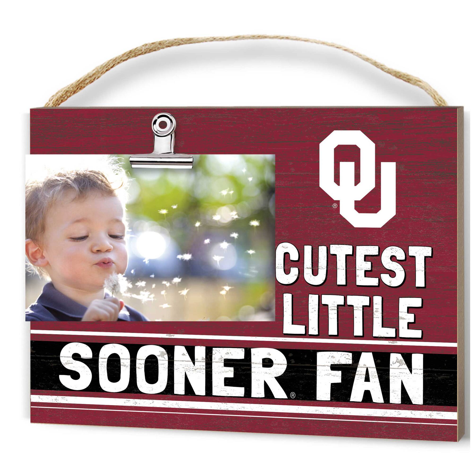 Oklahoma Sooners 8'' x 10'' Cutest Little Team Logo Clip Photo Frame