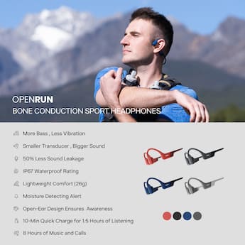 Shokz OpenRun Mini Wireless Bone Conduction Open Ear Bluetooth Shokz OpenRun Mini Wireless Bone Conduction Open Ear Bluetooth