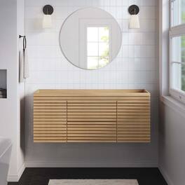 Render 48" Wall-Mount Bathroom Cabinet Basin Not Included by Modway - Oak