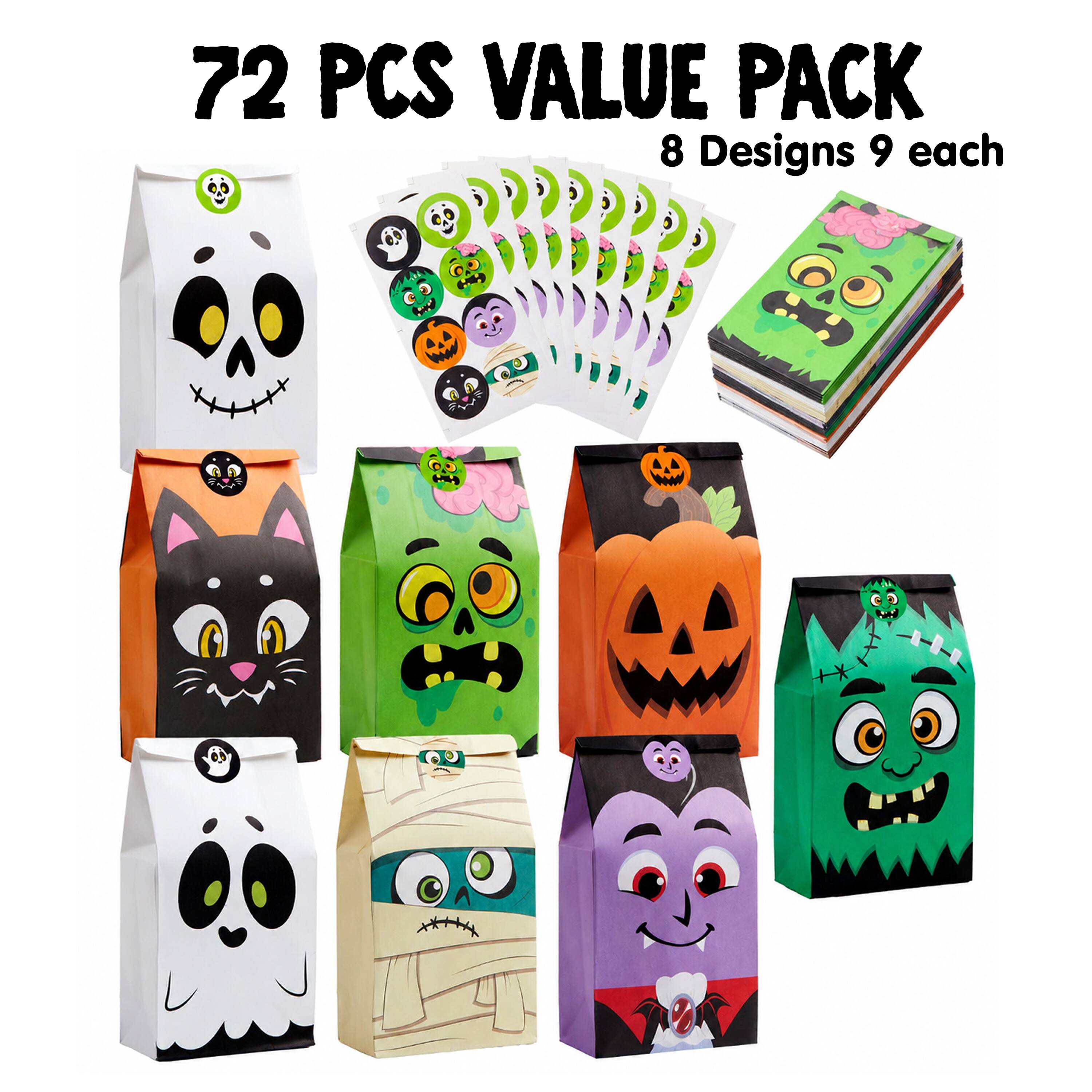 72 PCS VALUE PACK  
8 Designs 9 each