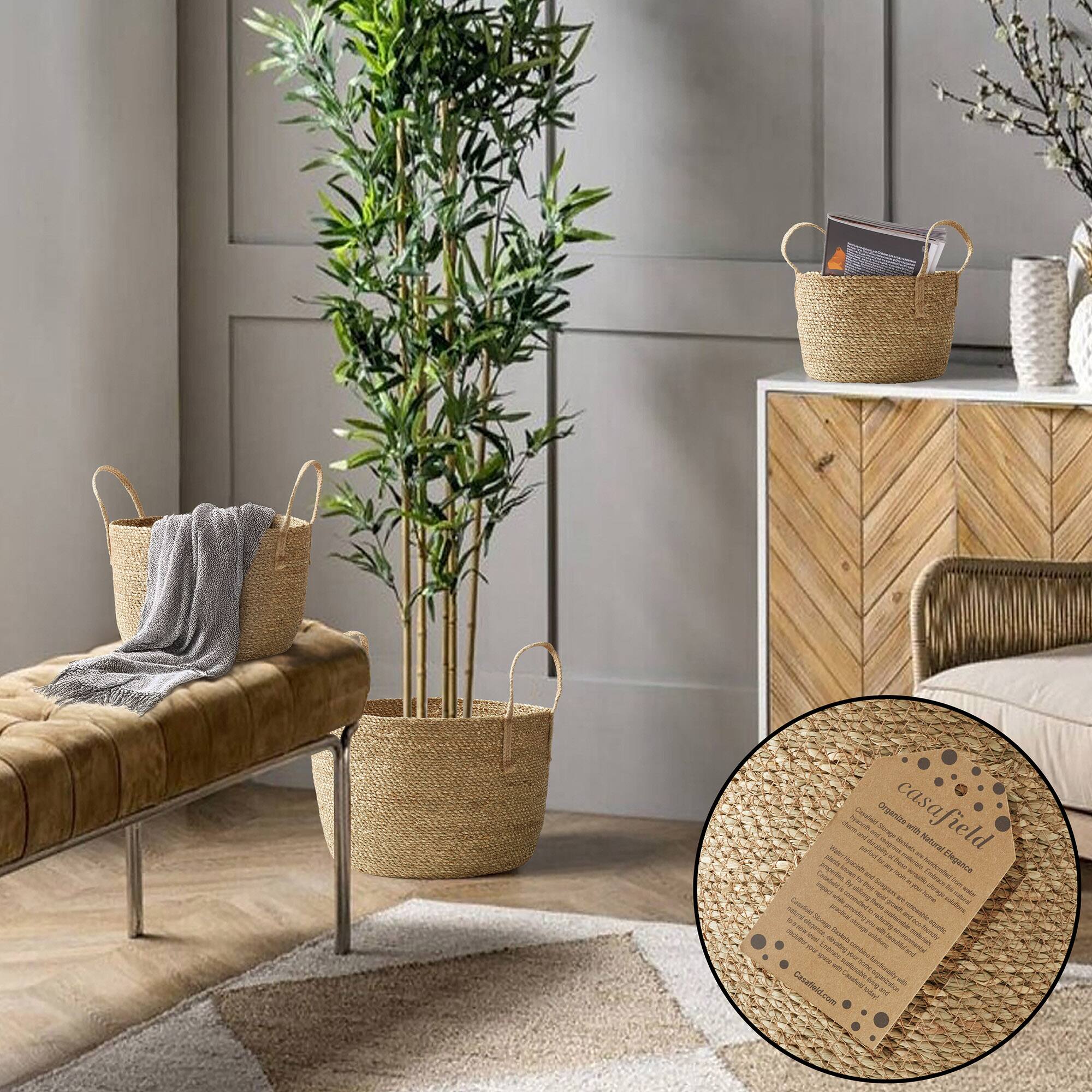 casafeld  
Organic Natural Rattan  

casafeld.com  

- Handcrafted with natural rattan  
- Eco-friendly and sustainable  
- Durable and long-lasting  
- Hand-woven with love  
- Perfect for any room  
- Add a touch of nature to your home  

casafeld.com
