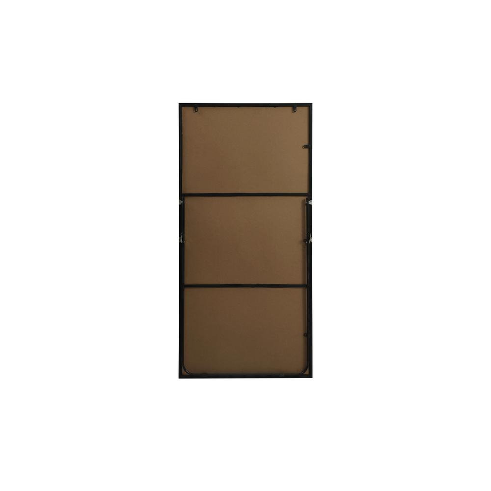 Angle. Elegant Decor - Metal Frame Rectangle Full Length Mirror 30x60 Inch in Black - Black.