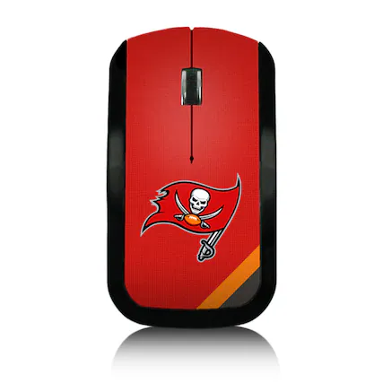 Front. Keyscaper - Tampa Bay Buccaneers Diagonal Stripe Wireless Mouse - Multicolor.