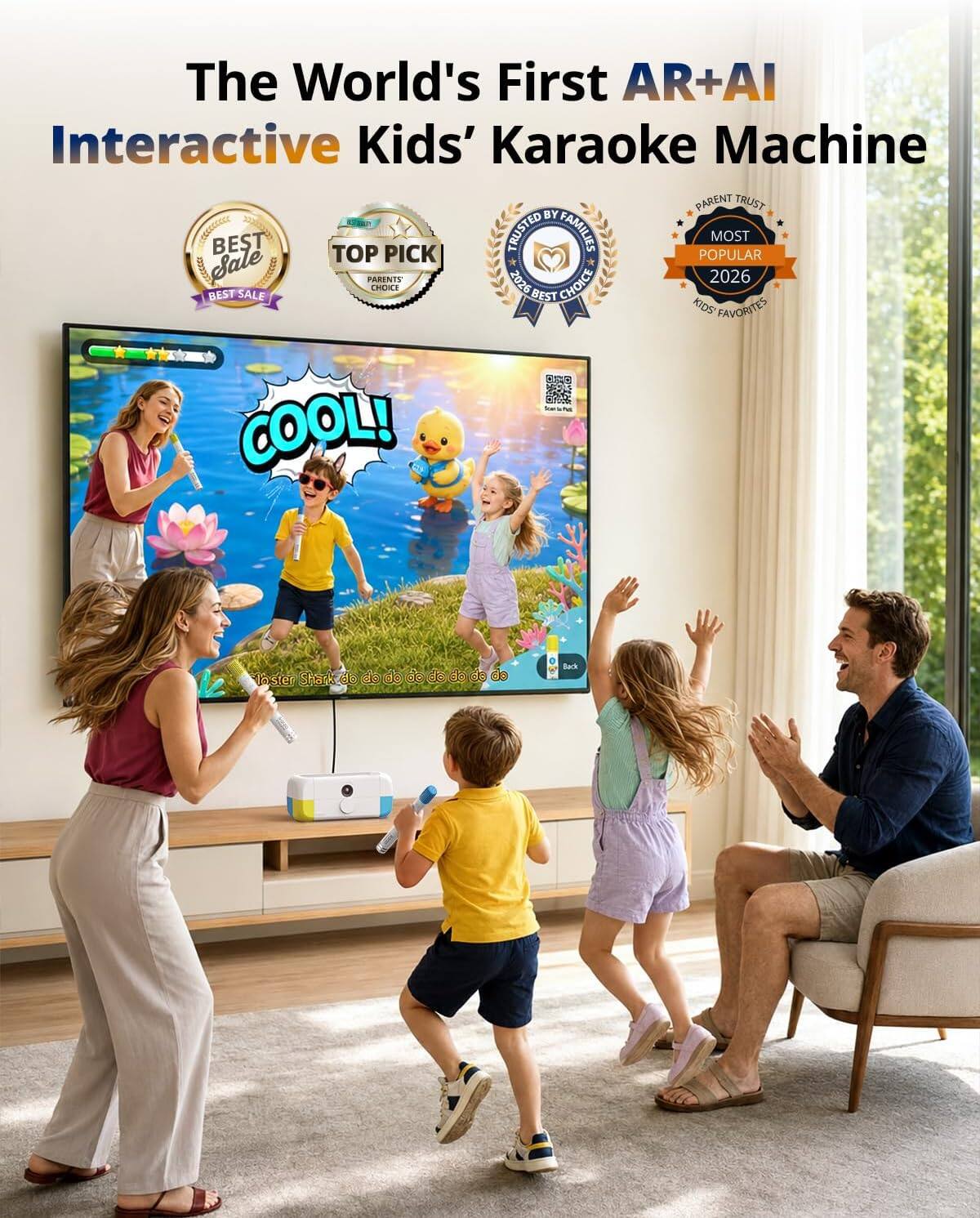 The World's First AR+AI Interactive Kids' Karaoke Machine

PARENT TRUST BY >>>>>>>>>> BEST TOP PICK TRUSTED FAMILIES POPULAR MOST Sale PARENTS 2026 2026 BEST SALE CHOICE BEST CHOICE KIDS FAVORITES COOL!

loster Shark do de de de de de de 
Back