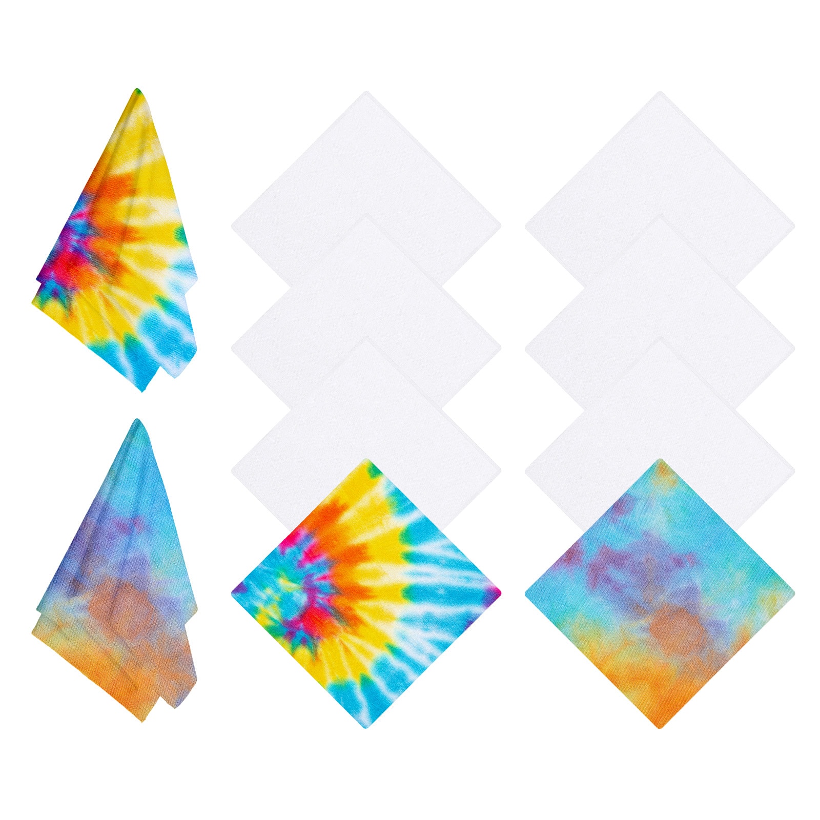 Unique Bargains - Bandanas for Tie Dye, Bulk Blank Cotton Bandanas, 22x22in Precut Squares, 12pcs - For Tie Dye Party/Art Class/DIY - White price history on PriceWatchPro
