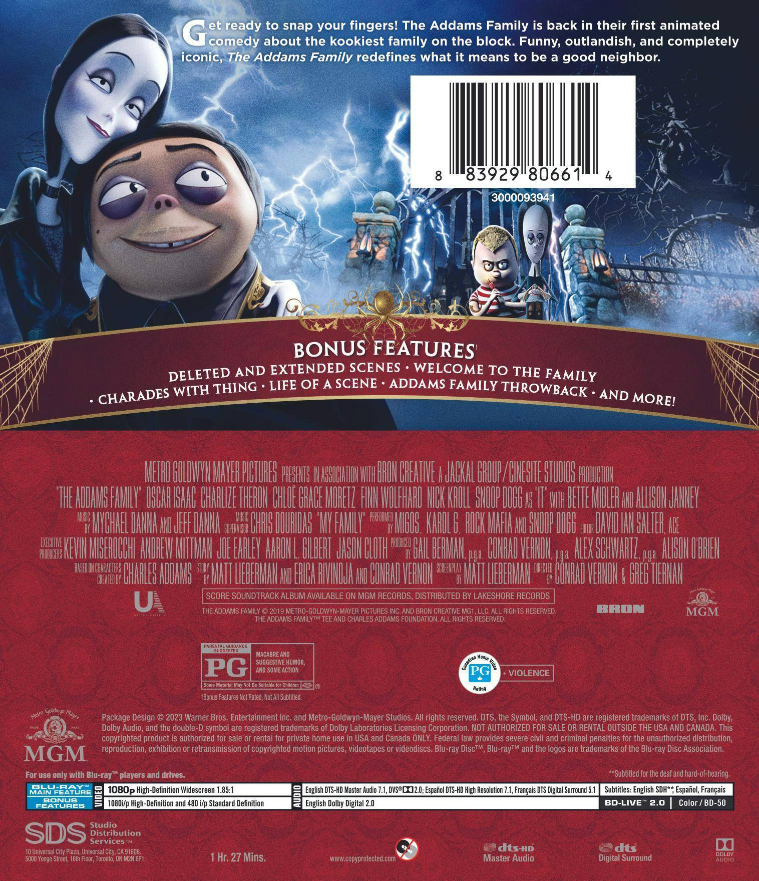 Back. The Addams Family [Blu-ray].