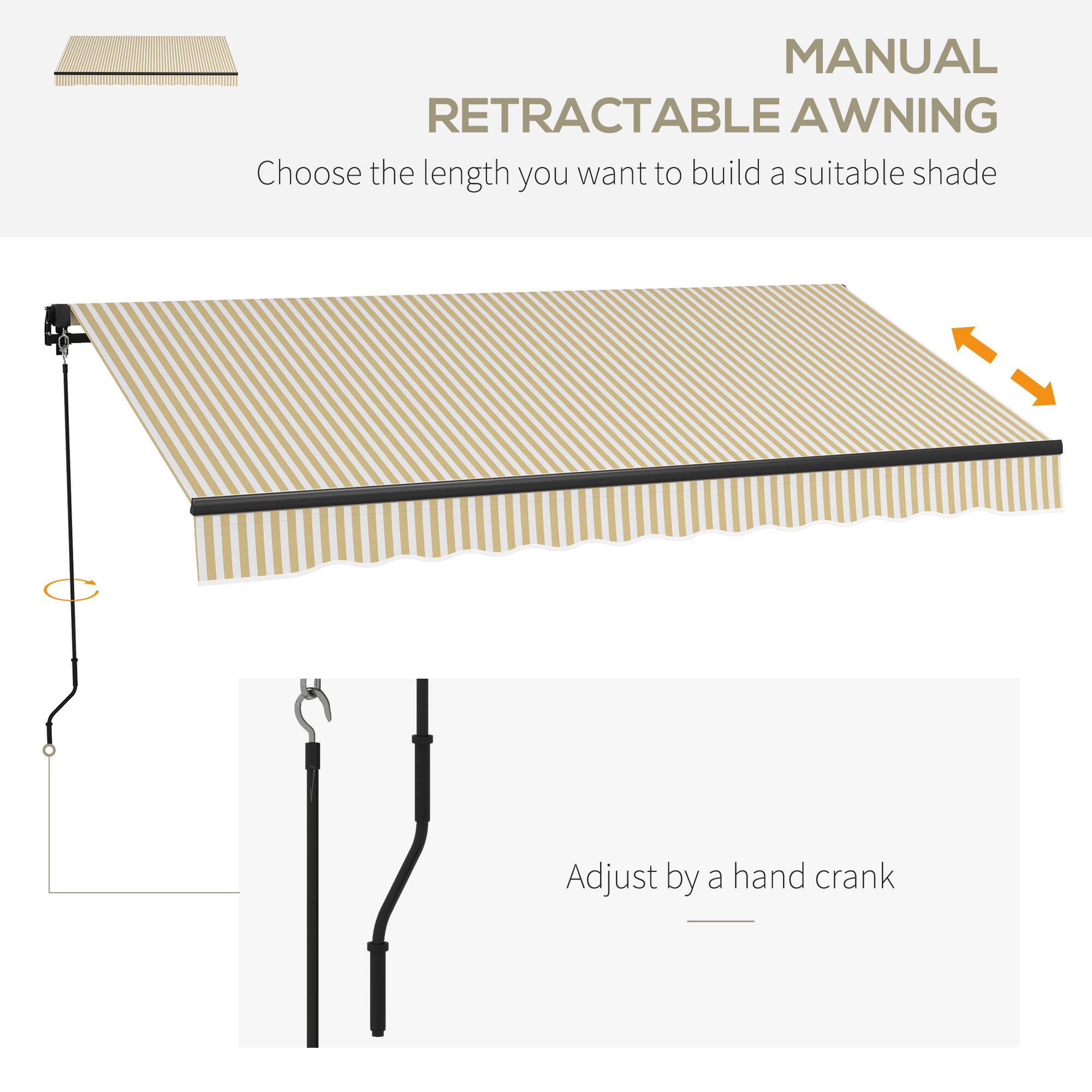 MANUAL RETRACTABLE AWNING

Choose the length you want to build a suitable shade

Adjust by a hand crank
