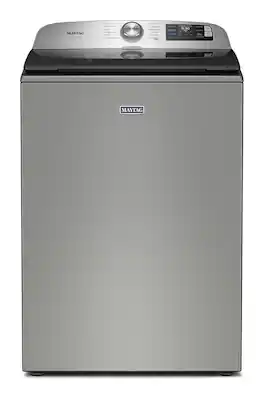 Maytag - 5.3 Cu. Ft. Smart Top Load Impeller Washer with Extra Power and Sanitize Cycle with Oxi - Classic SIlver