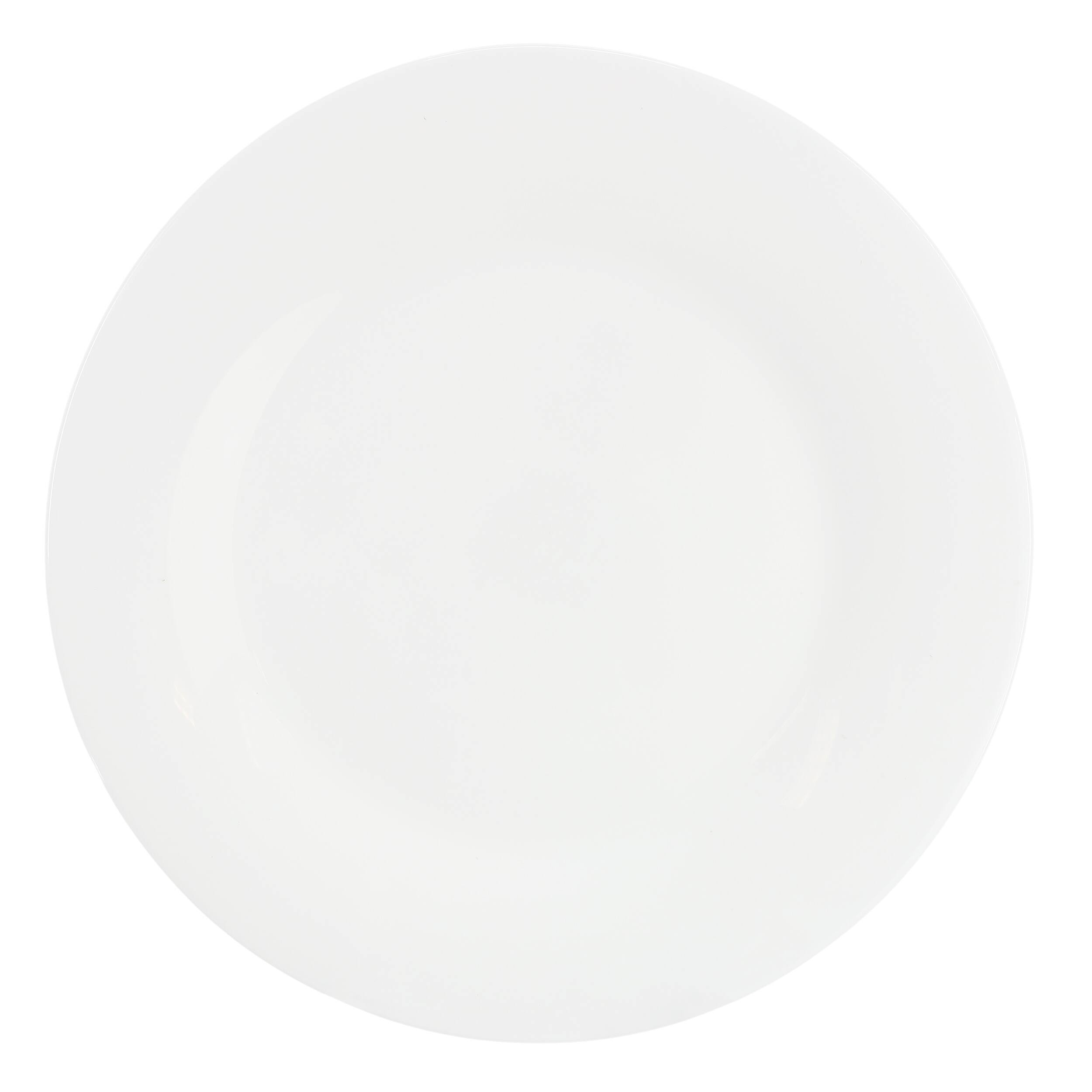 Alt View 1. Gibson - Gibson Ultra White Shadow 12 Piece Opal Glass Dinnerware Set in White - White.