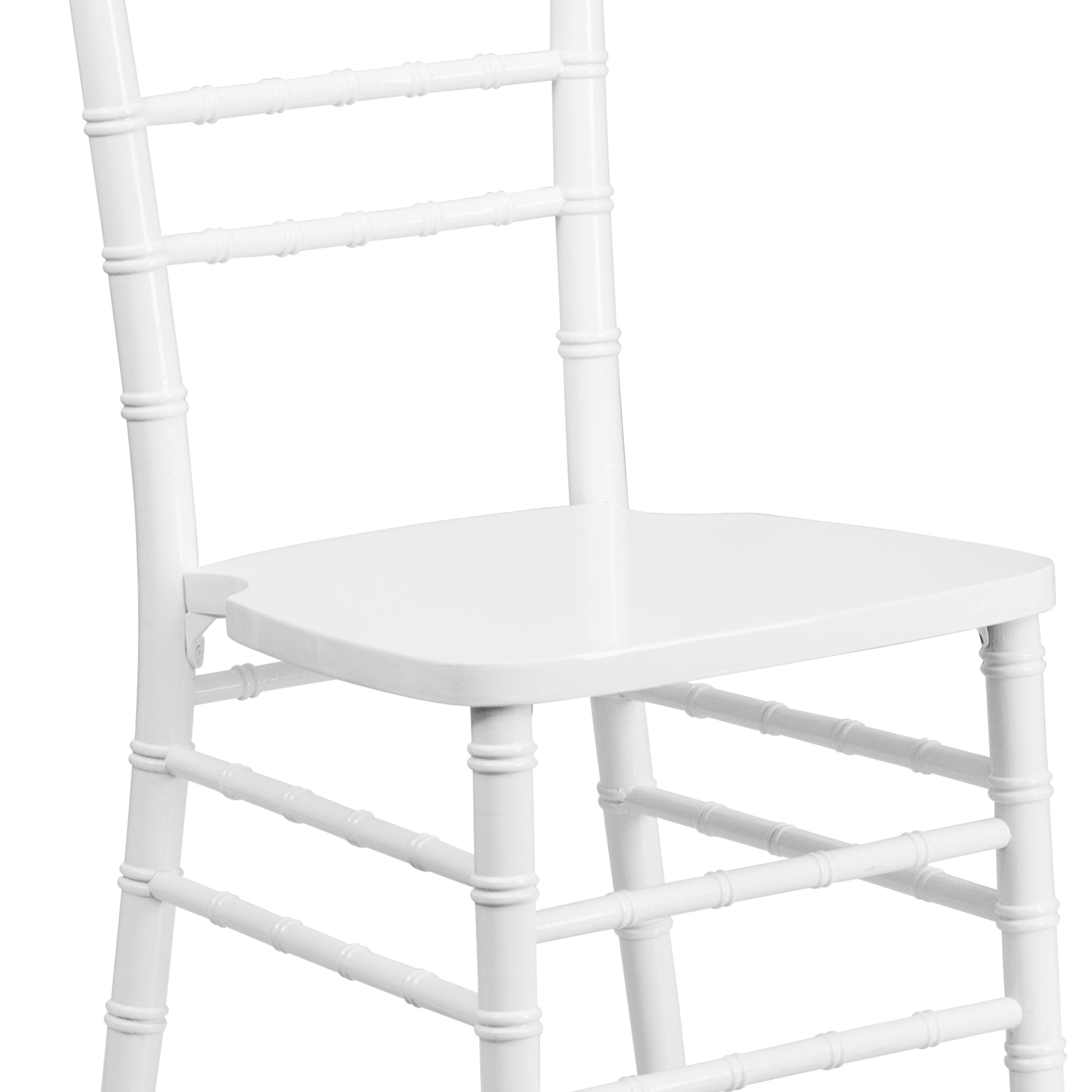 Alt View 9. Emma + Oliver - Wedding & Event Wood Chiavari Dining Chair - White.