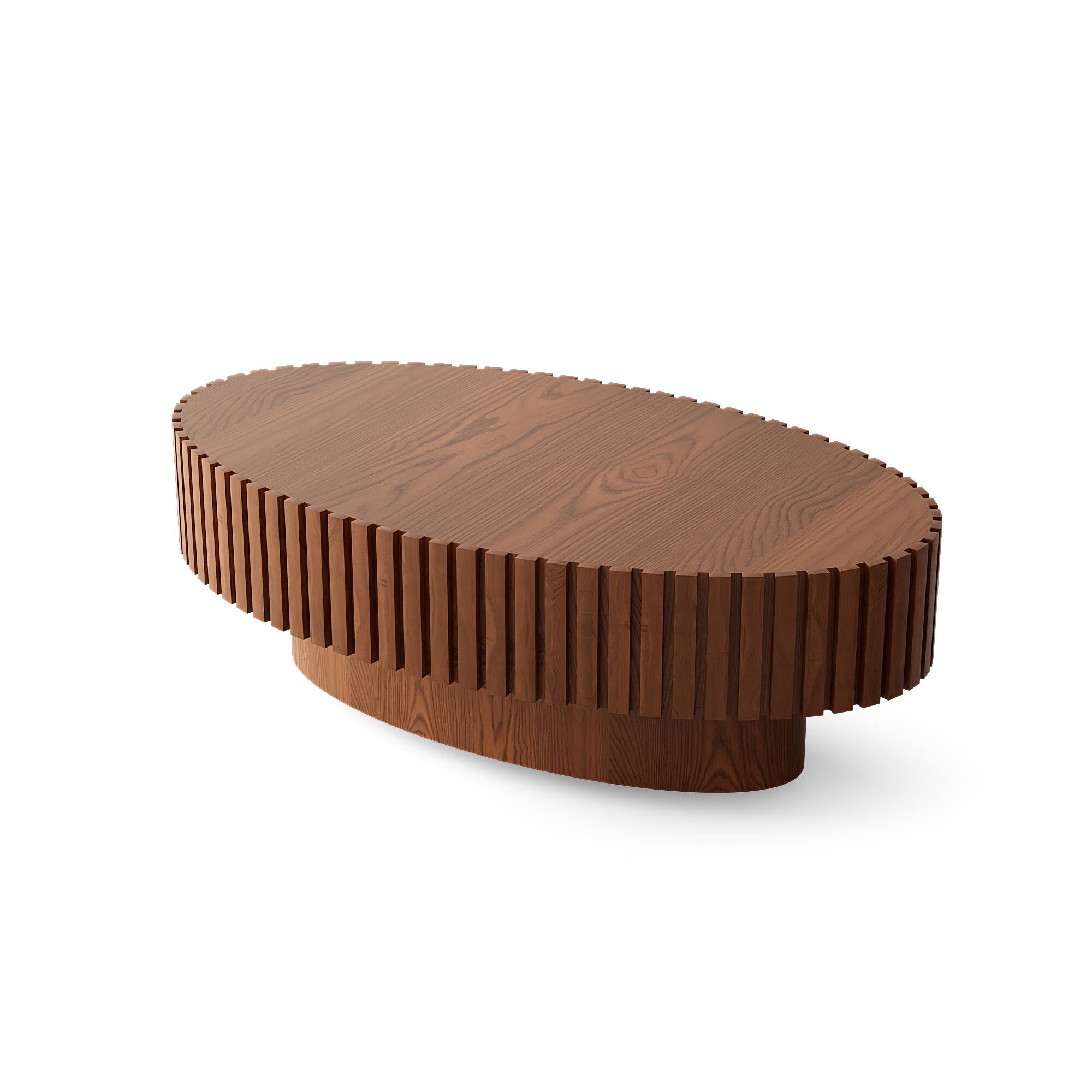 Alt View 4. APRILSOUL - Modern Minimalist Round Coffee Table Table Open Storage Easy Assembly Living Room Study Room - Brown.