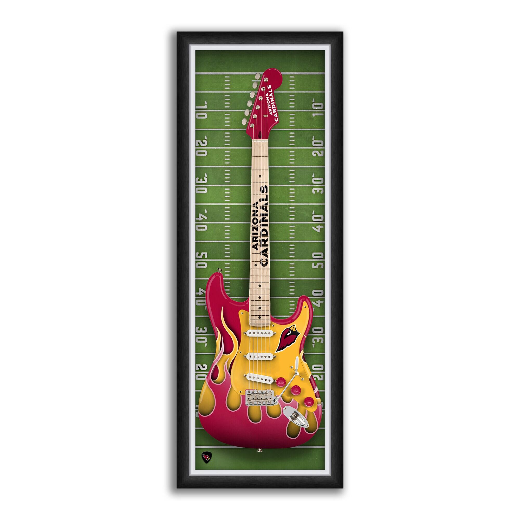 Arizona Cardinals 14" x 37" Framed Electric Guitar Print
