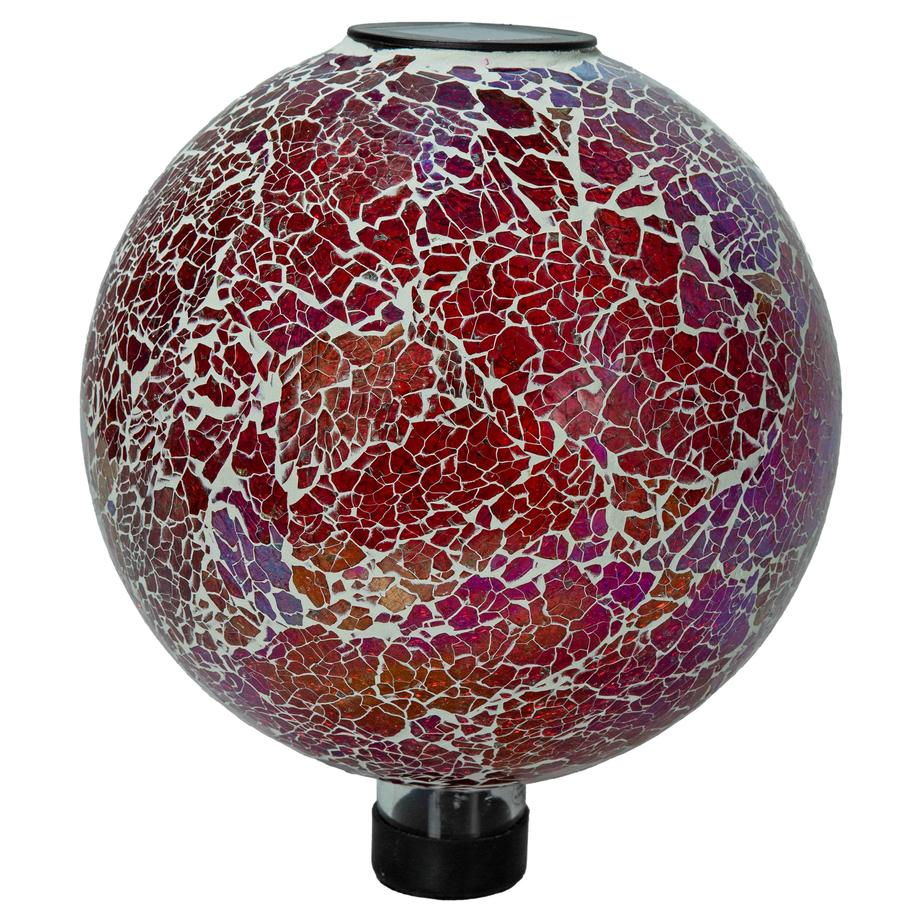 Sunnydaze - Mosaic Gazing Ball with Solar Light - 10 in - Pearl Pink price history on PriceWatchPro