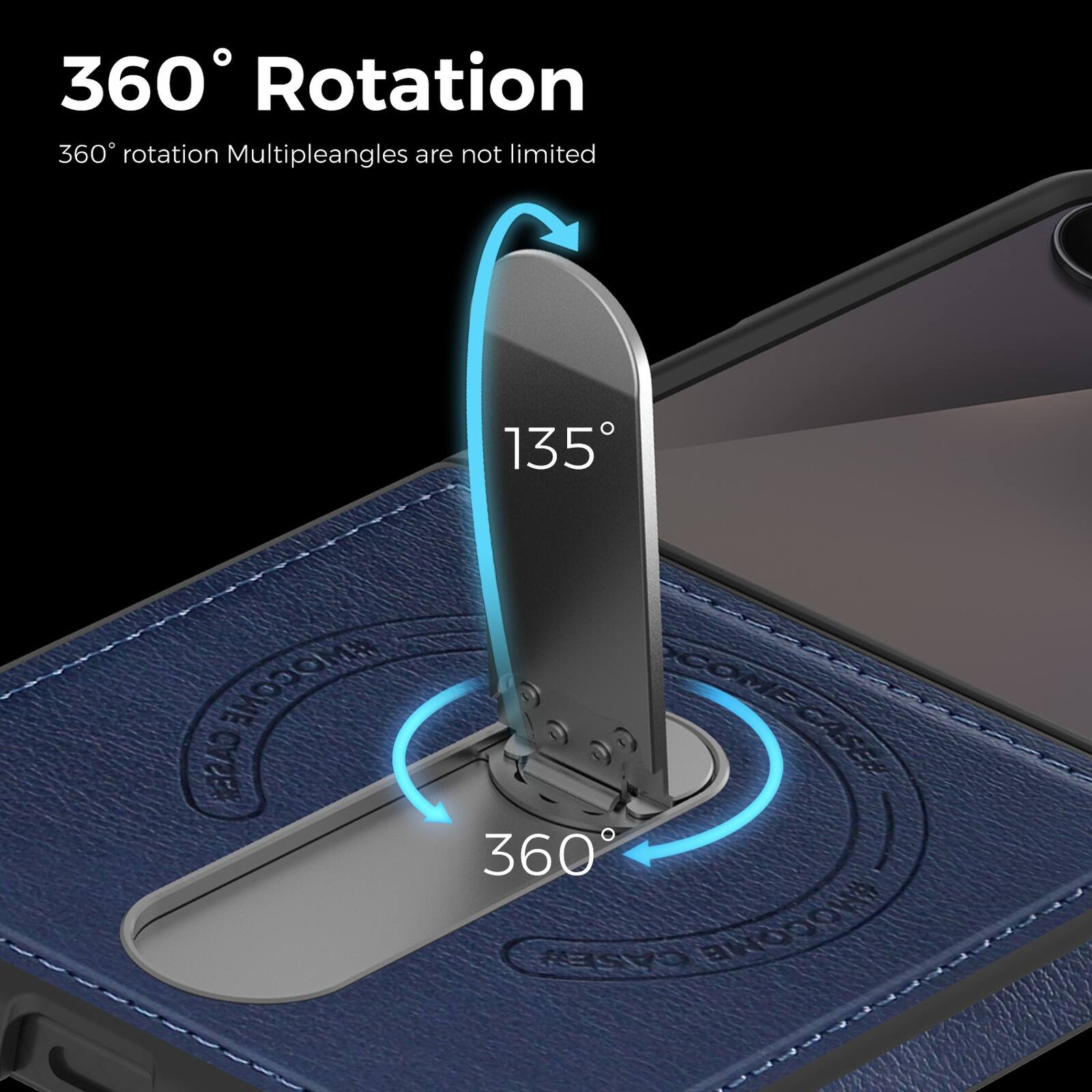360° Rotation  
360° rotation Multiple angles are not limited  
135°  
360°