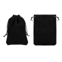 Unique Bargains - Headphone Bag, 2pcs 5.91x4.72 Inch Travel Headset Carrying Storage Pouch Soft Drawstring for Over-Ear Headphones - Black