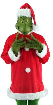 Elope - Grinch Who Stole Christmas: Santa Grinch Adult Costume X-Large - Red