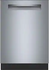 Front. Bosch - 500 Series 24" Top Control Smart Built-In Stainless Steel Tub Dishwasher with 3rd Rack and AutoAir, 44 dBA - Stainless Steel.