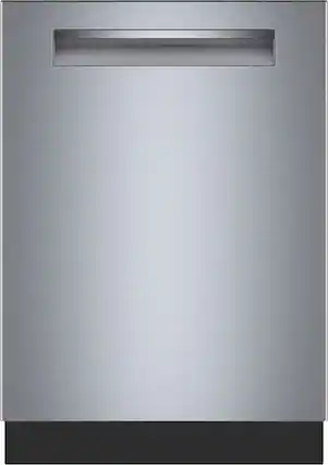 Front. Bosch - 500 Series 24" Top Control Smart Built-In Stainless Steel Tub Dishwasher with 3rd Rack and AutoAir, 44 dBA - Stainless Steel.
