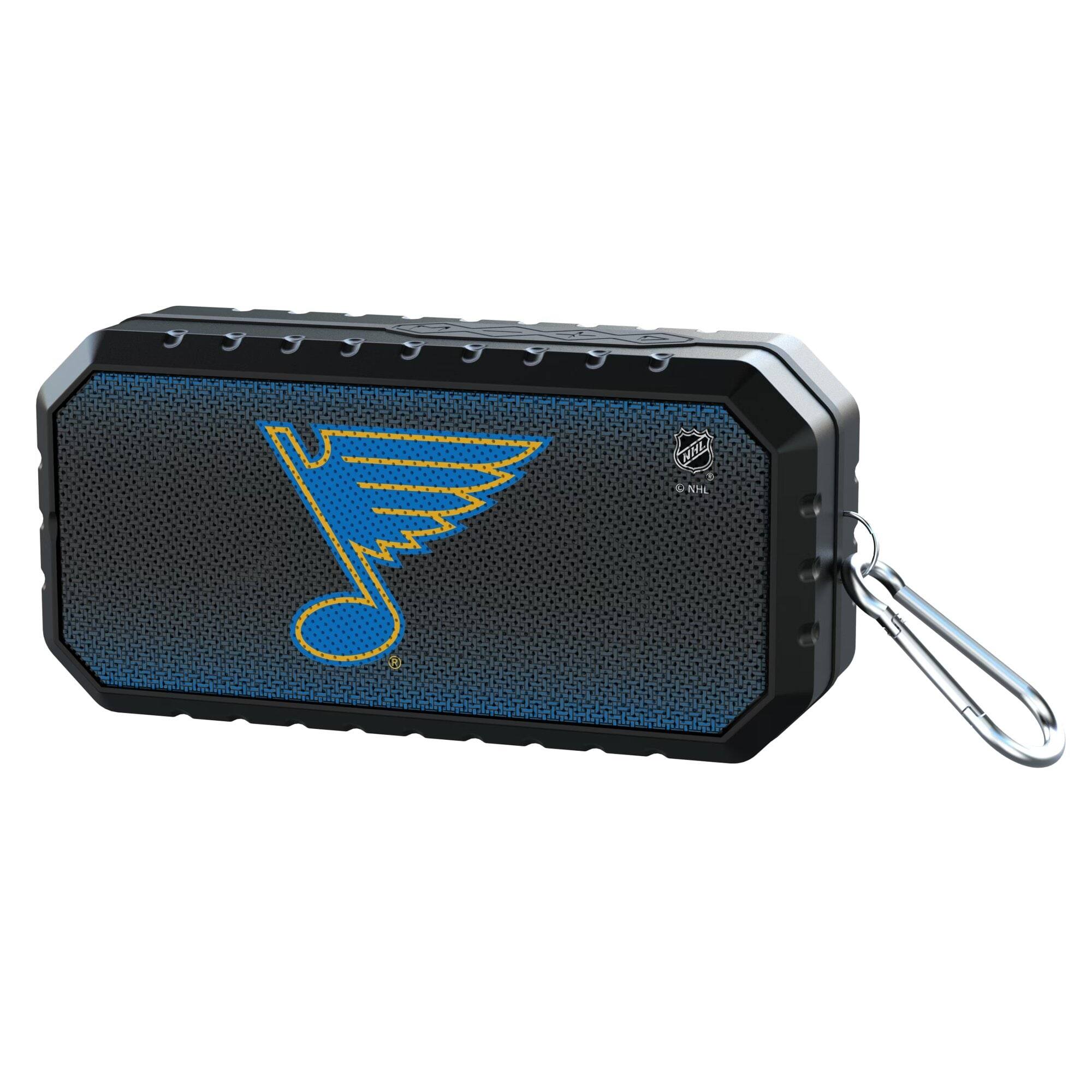 Alt View 1. Keyscaper - St. Louis Blues Water Resistant Linen Print Bluetooth Speaker - Black.
