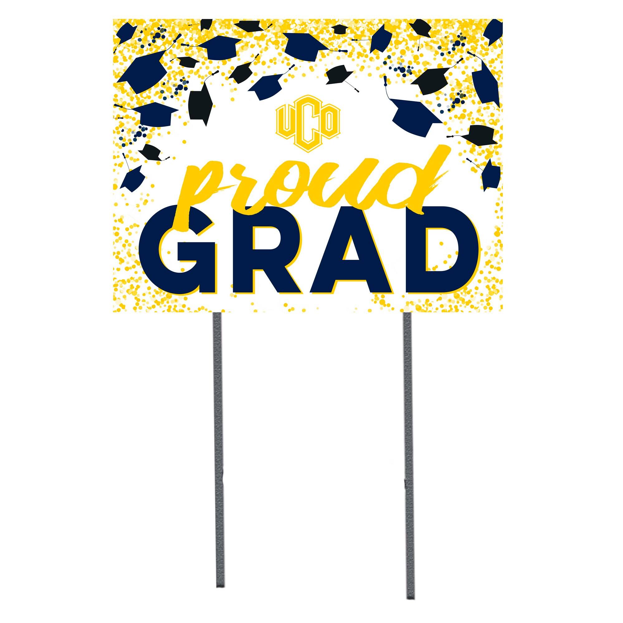 Central Oklahoma Bronchos 18" x 24" Proud Grad Yard Sign