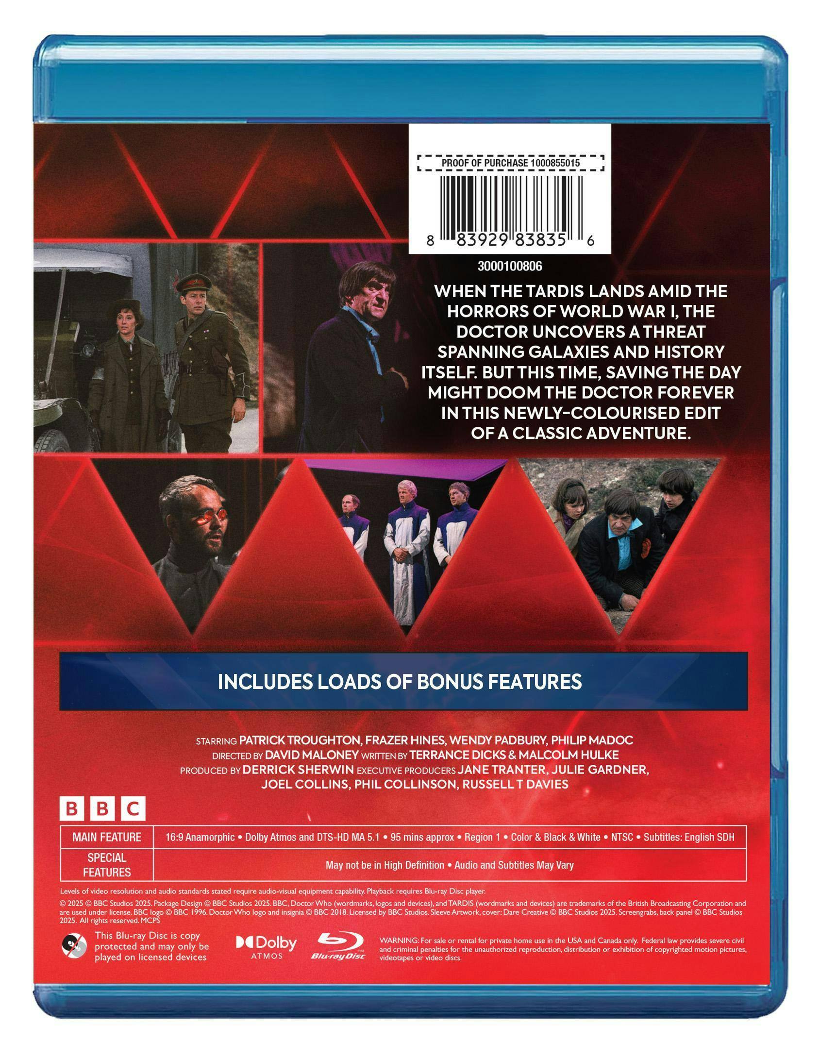 Back. Doctor Who: The War Games [Blu-ray].