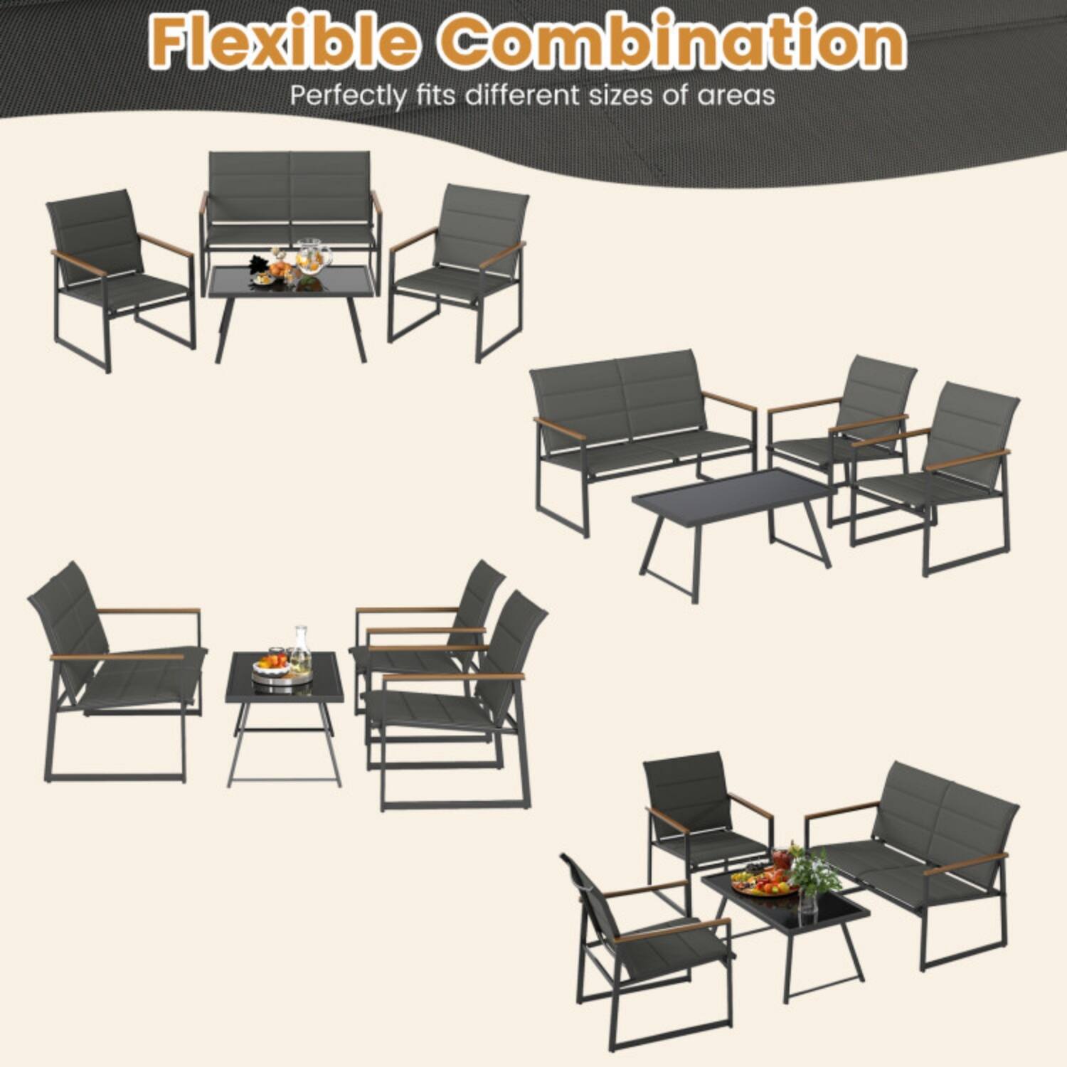 Flexible Combination  
Perfectly fits different sizes of areas