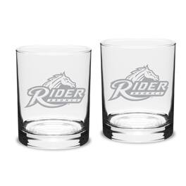 Jardine - Rider Broncs 14oz. Two-Piece Classic Double Old-Fashioned Glass Set - Multicolor