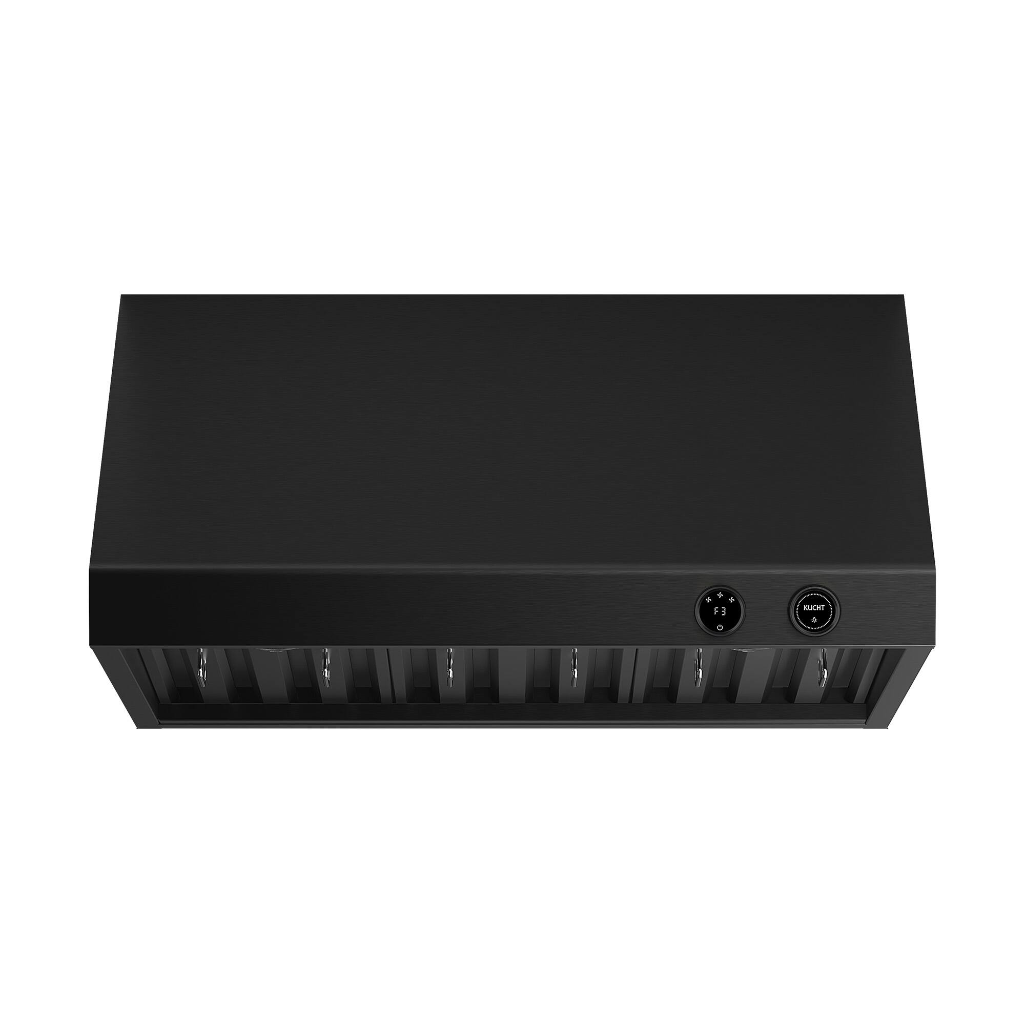 Front. Kucht - Pro Style 36 in. 900 CFM Under Cabinet Range Hood, Dark Stainless Steel , Digital Controls - Dark Stainless Steel.
