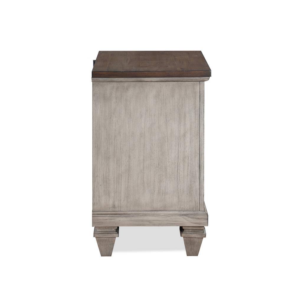 Left. New Classic Furniture - Mariana Nightstand W/Usb-Vintage Creme - Vintage Creme.