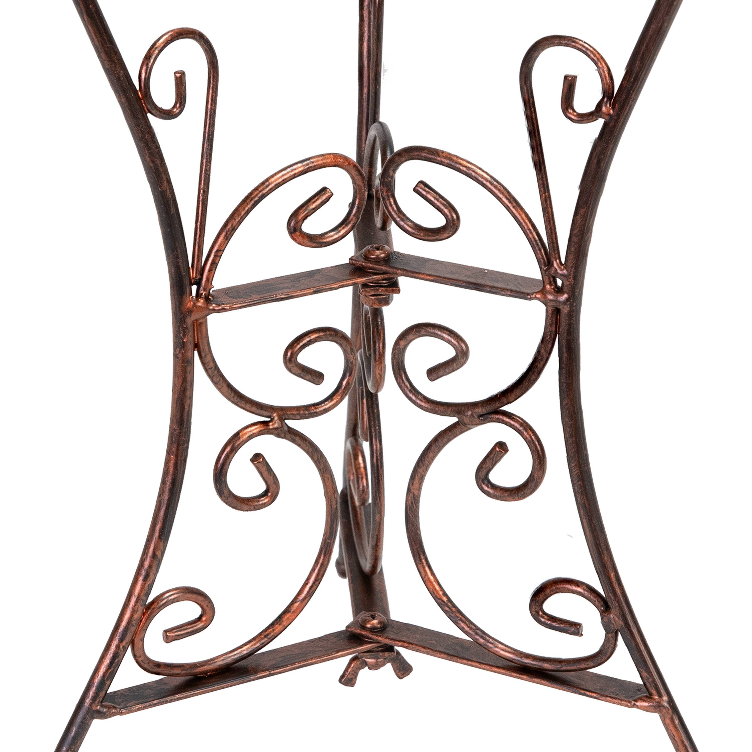 Alt View 8. Sunnydaze - Decorative Scroll Steel Outdoor Gazing Globe Stand - Bronze.
