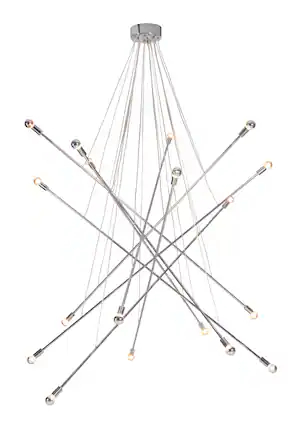 Front. Hivvago - Belief Ceiling Lamp Chrome - Chrome.