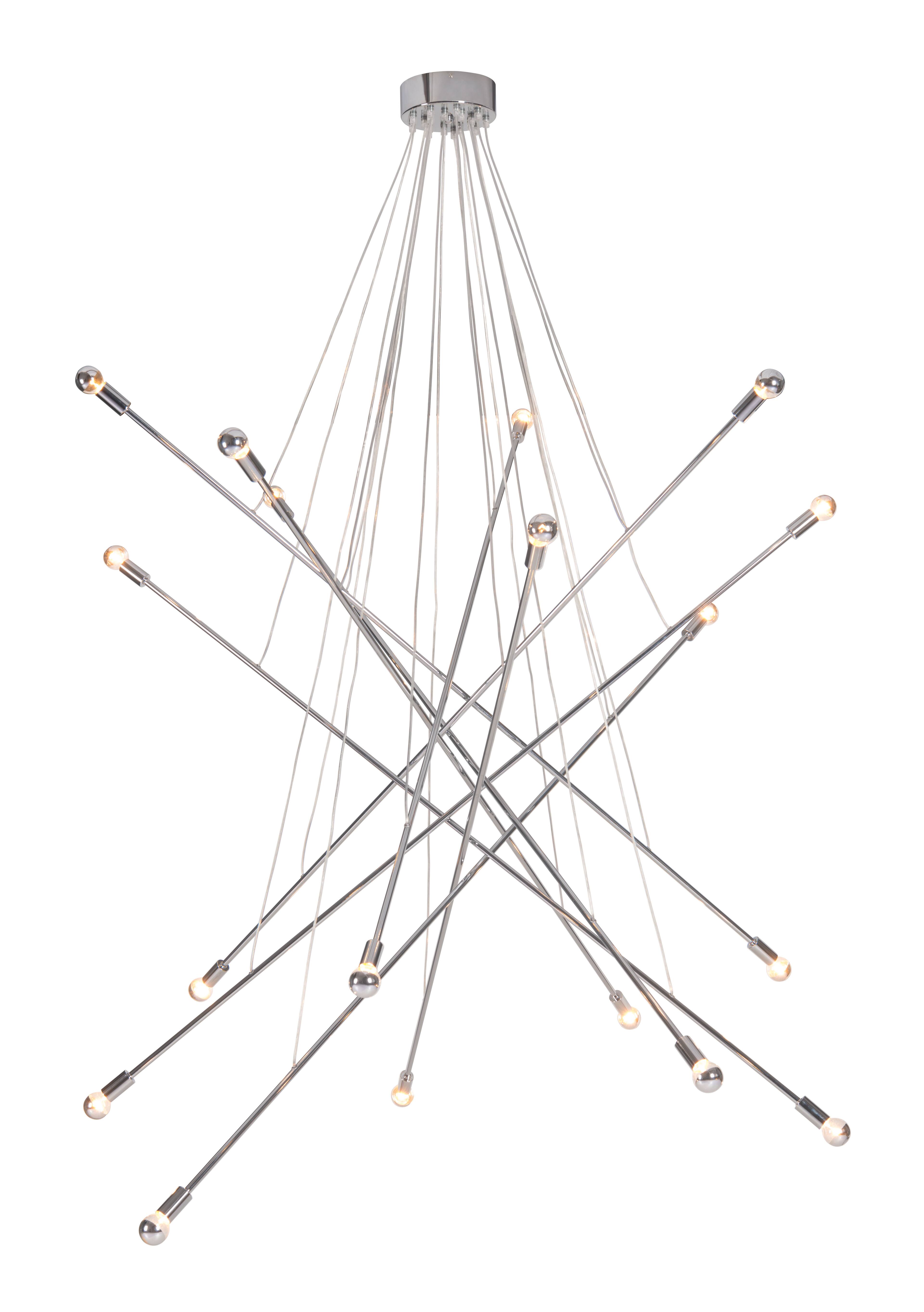 Front. Hivvago - Belief Ceiling Lamp Chrome - Chrome.