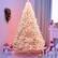 Alt View 12. Costway - 7ft Artificial Christmas Tree Hinged Full Fir Tree Metal Stand - Pink.