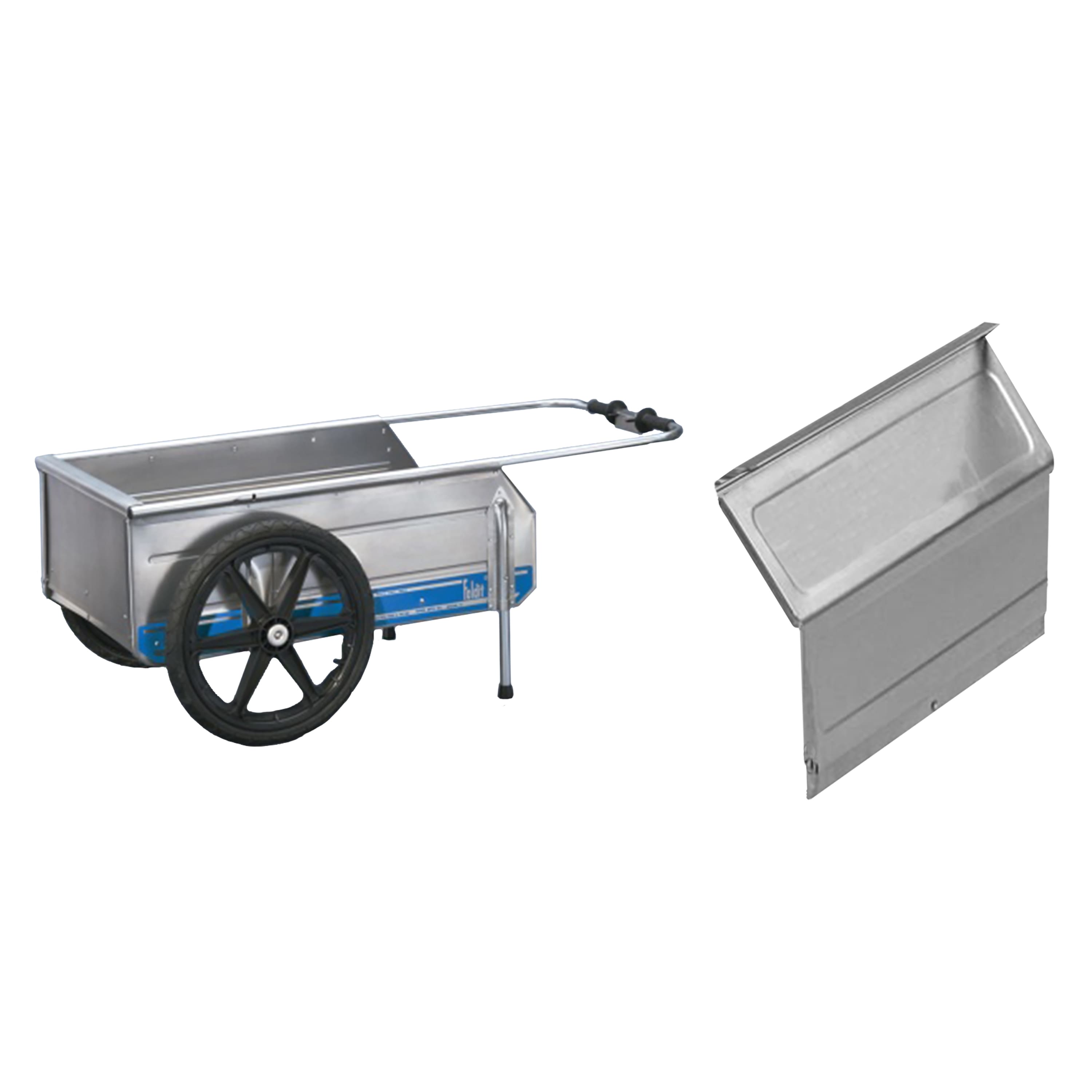 Tipke Manufacturing Company - Foldit Folding Cart, Blue Stripe with Rear Gate - Silver