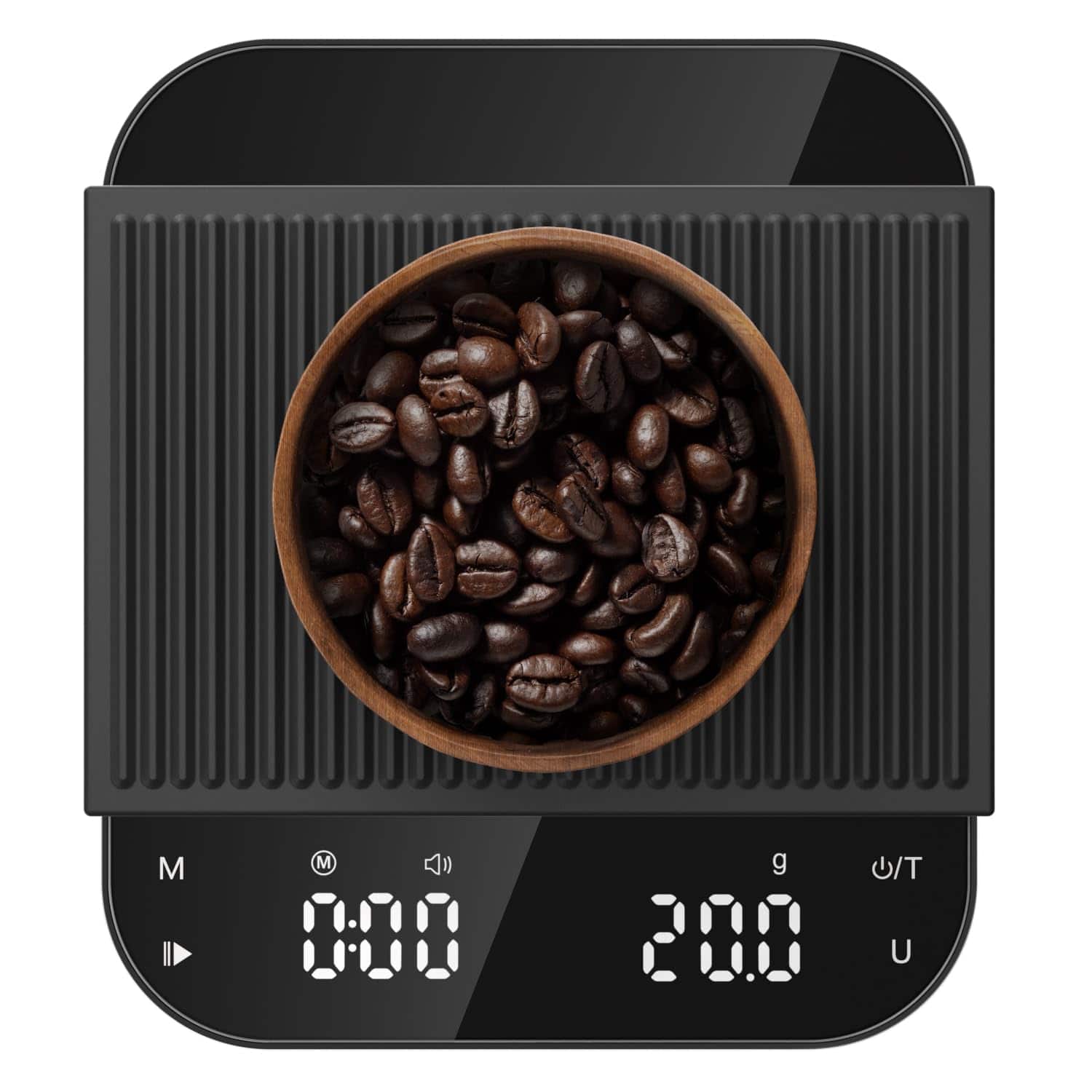 Ultrean - 5.9" Coffee Scale, 3kg/0.1g Accuracy for Pour Over and Drip Coffee, LCD Display