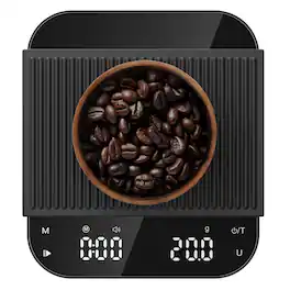 Ultrean - 5.9" Coffee Scale, 3kg/0.1g Accuracy for Pour Over and Drip Coffee, LCD Display