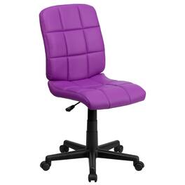 Emma + Oliver - Mid-Back Quilted Vinyl Swivel Task Office Chair - Purple