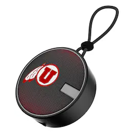 Keyscaper - Utah Utes Bluetooth IPX7 Linen Print Waterproof Speaker - Black