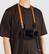 Angle. Peak Design - Form Leather Camera Strap Neck Amber - Amber.