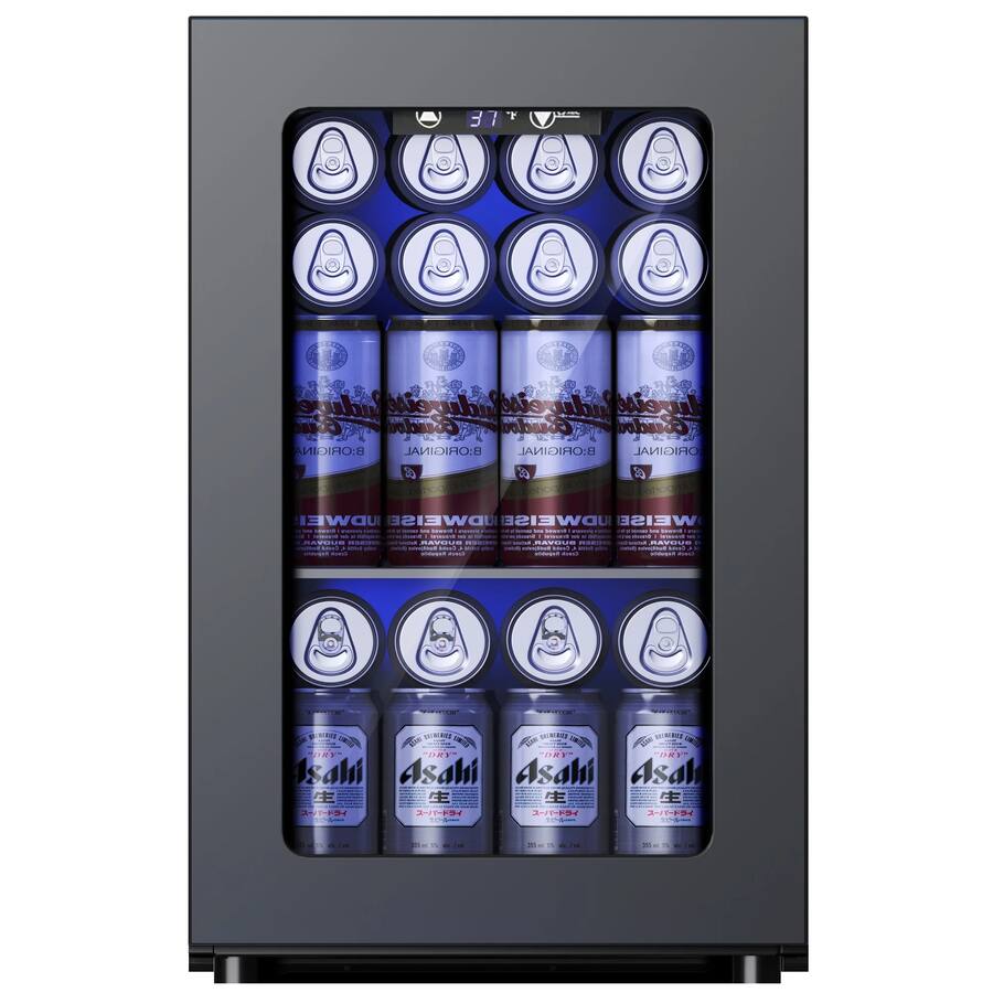 SIMZLIFE 6 Bottles & 24 Cans Mini Beverage Refrigerator