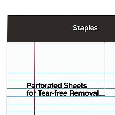 Staples.

Perforated Sheets for Tear-free Removal