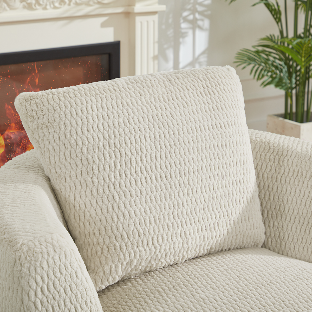 Alt View 1. Trinkets Crazed - Barrel Accent Chair, 360° Swivel Round Upholstered Sofa, Modern Swivel Side Armchair - Beige.