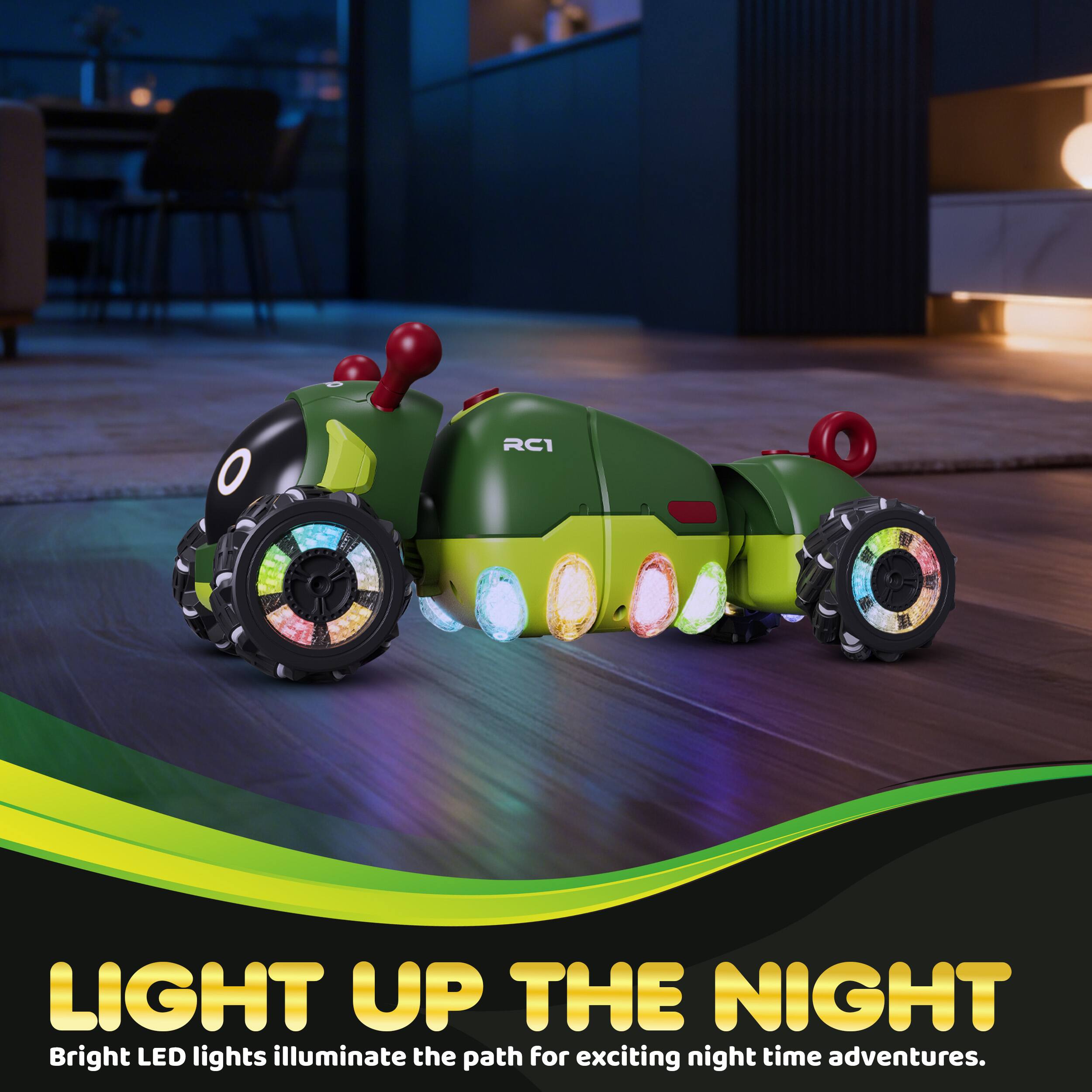 LIGHT UP THE NIGHT  
Bright LED lights illuminate the path for exciting night time adventures.