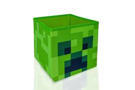 Ukonic - Minecraft Creeper Storage Cube Organizer | Minecraft Storage Cube | 10-Inch Bin - Green