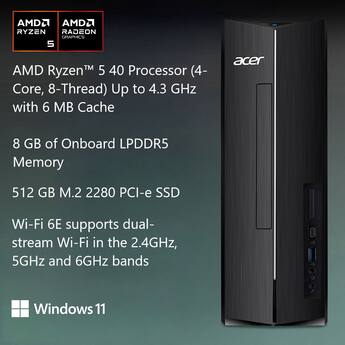 Acer Aspire Desktop AMD Ryzen 5 40 Processor 2025 8GB LPDDR5 Acer Aspire Desktop AMD Ryzen 5 40 Processor 2025 8GB LPDDR5