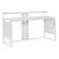 Angle. OSP Home Furnishings - ACE 60" Desk with Hutch Shelf - White.