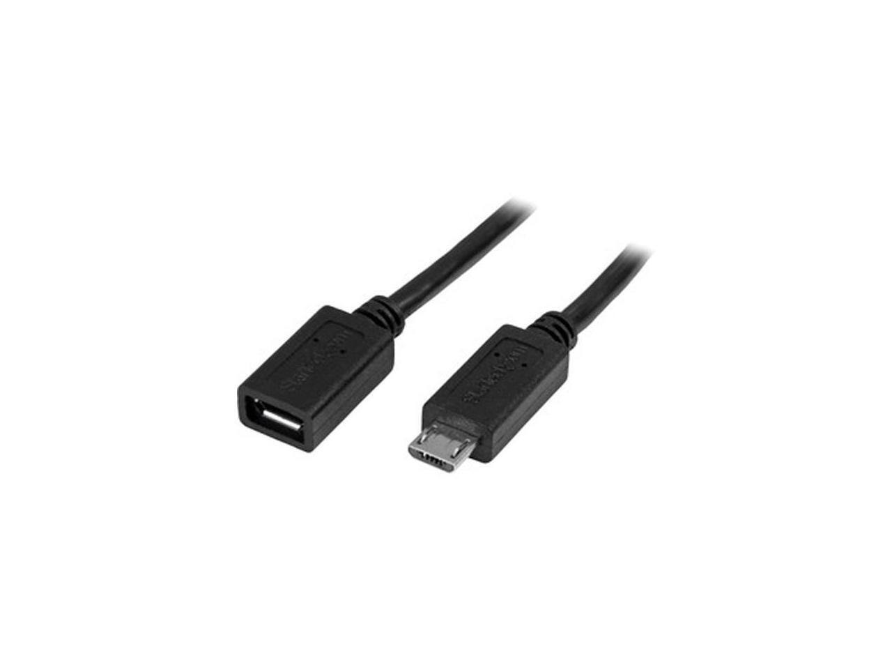 Alt View 4. StarTech.com - StarTech.com 0.5m 20in Micro-USB Extension Cable - M/F - Micro USB Male to Micro USB Female Cable.